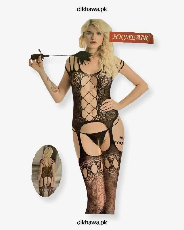 Hkmeair Khushi Print Sexy Net Bodystocking No 8035 Comfortable Mesh Insert Bodysuit