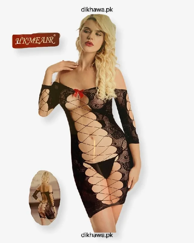 Hkmeair Khushi Print Sexy Net Bodystocking No 8013 Trendy Mesh Bodysuit