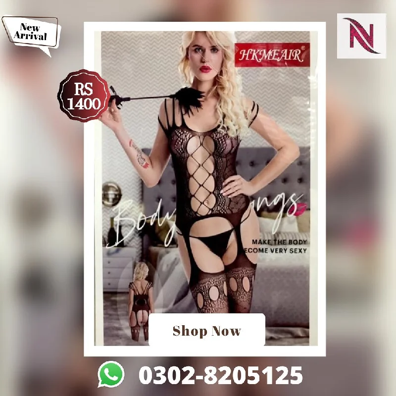 Hkmeair Khushi Print Sexy Net Bodystocking No 8035 Comfortable Shaping Bodysuit