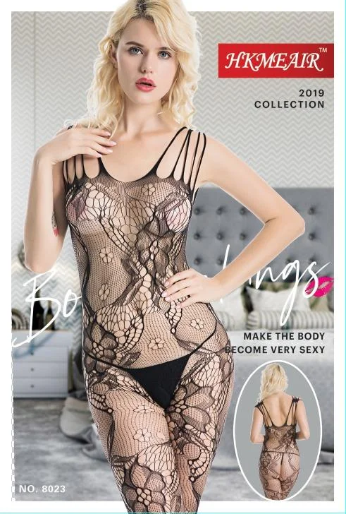 Hkmeair Sexy Net Bodystocking No 8023 Trendy Bodysuit with Cutouts