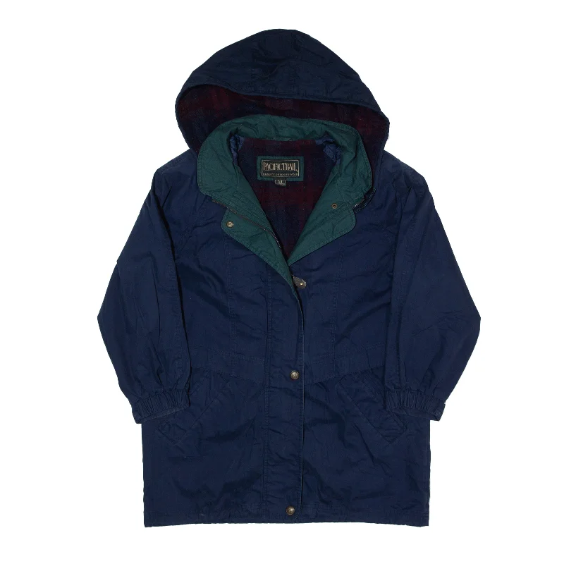 PACIFIC TRAIL Parka Coat Blue 90s Womens M Pastel Wool Peacoat