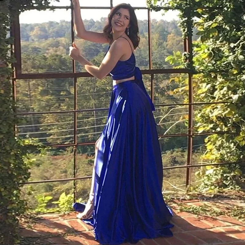 FashionSierra - Satin Two-Pieces Vestidos De Fiesta De Noche Prom Party Evening Dresses Shift Classic Vintage FashionSierra - Satin Two-Pieces Vestidos De Fiesta De Noche Prom Party Evening Dresses Shift Classic Vintage