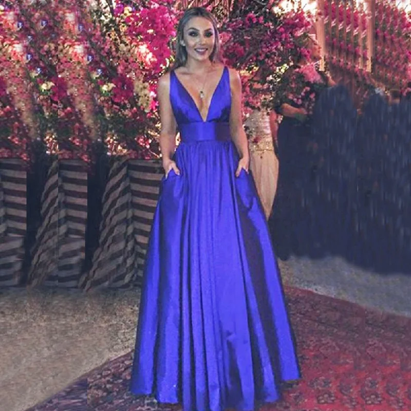 FashionSierra - Sexy V-neck Prom Party Evening Dresses Peplum Ruffle Cocktail