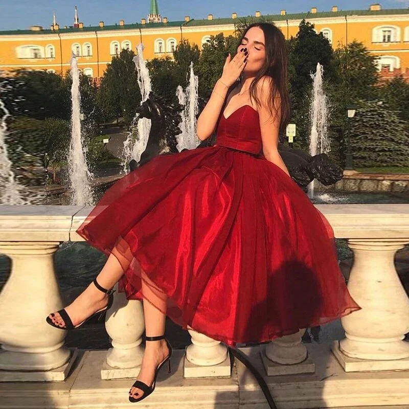 FashionSierra - Simple Strapless Prom Dresses Formal Evening Dresses Tunics Bridal satin FashionSierra - Simple Strapless Prom Dresses Formal Evening Dresses Tunics Bridal satin