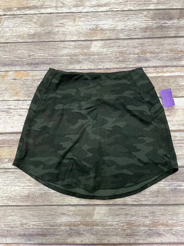 Camouflage Print Athletic Skort Dsg Outerwear, Size S Belted Midi-Length Coat