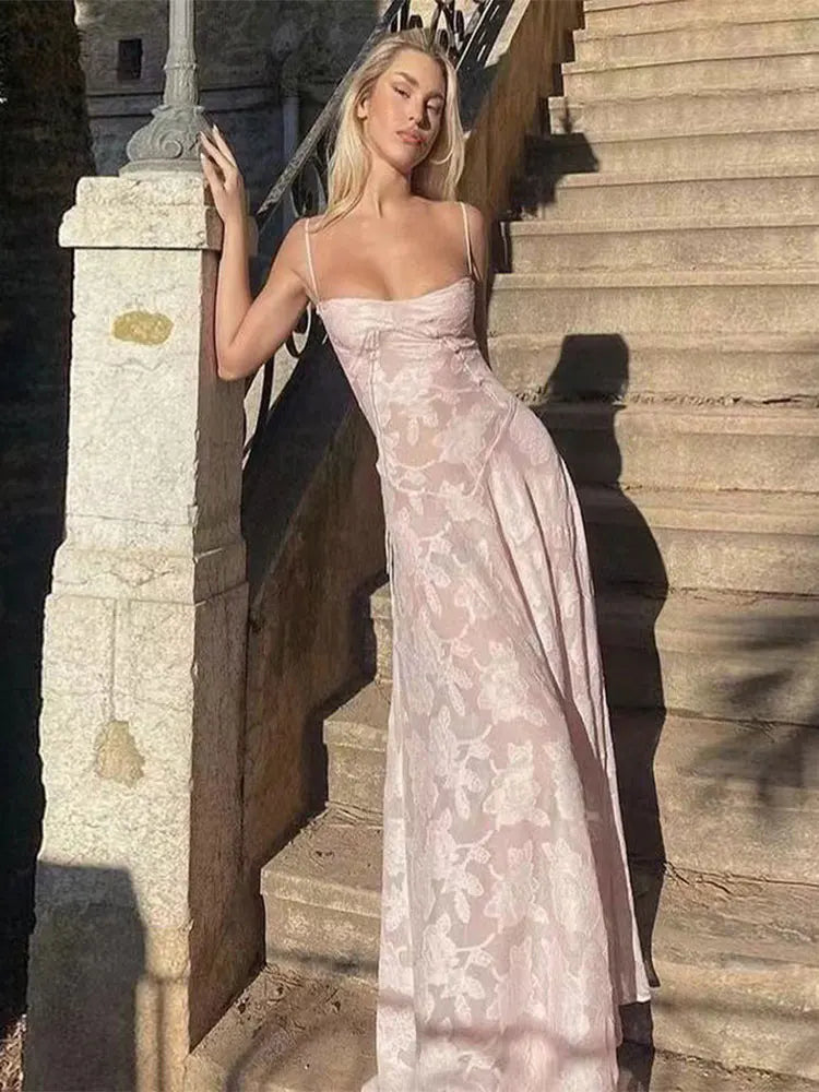 Print Wrap Waist Sling Slash Neck Slim Sleeveless Backless Fashion Party Dresses Maxi Dress Tunics Lace romantic Print Wrap Waist Sling Slash Neck Slim Sleeveless Backless Fashion Party Dresses Maxi Dress Tunics Lace romantic