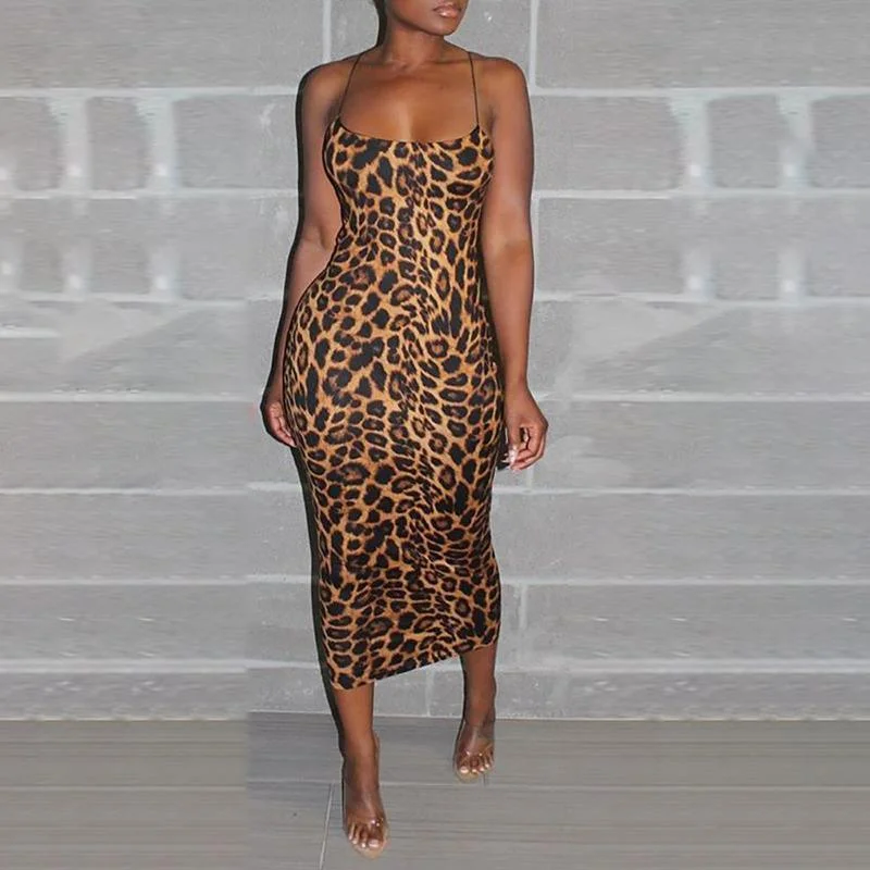 FashionSierra - Leopard print chiffon dress women Sleeveless thin strap midi summer dress party dresses robe femme vestidos mujer Tunics Print Colorful FashionSierra - Leopard print chiffon dress women Sleeveless thin strap midi summer dress party dresses robe femme vestidos mujer Tunics Print Colorful