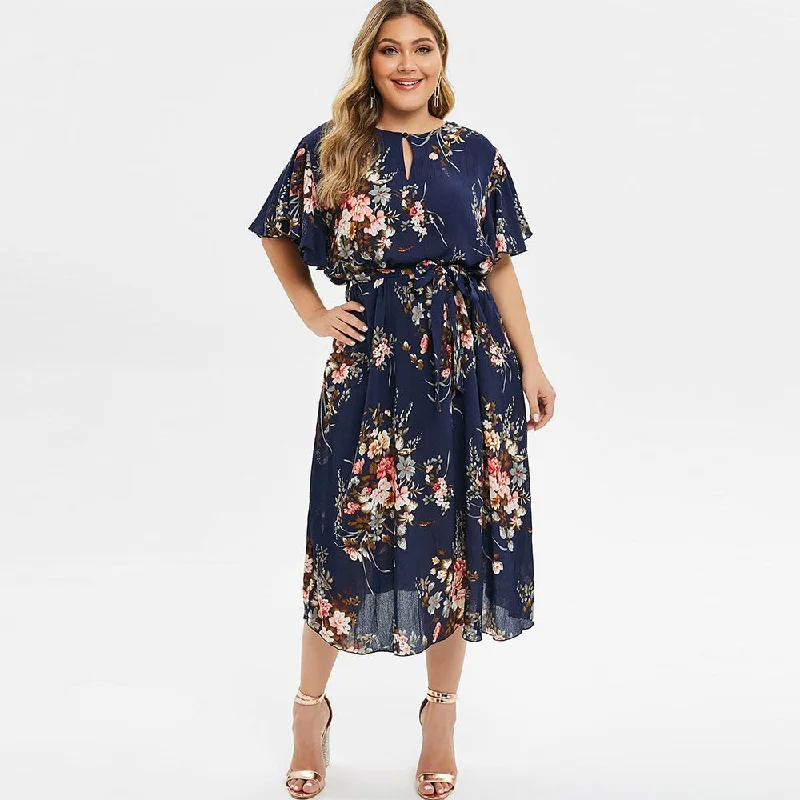 Rosegal Plus Size Floral Print Bell Sleeve Midi Dress A-Line Short Sleeves Women Party Dress Bohemian Maxi Dress Holiady Vestido Tunics Wedding white Rosegal Plus Size Floral Print Bell Sleeve Midi Dress A-Line Short Sleeves Women Party Dress Bohemian Maxi Dress Holiady Vestido Tunics Wedding white