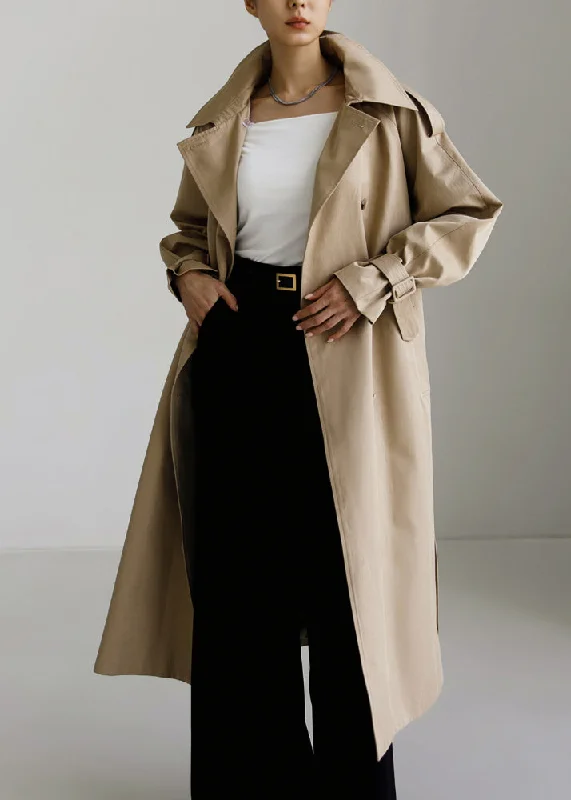 Vogue Khaki Peter Pan Collar Button Pockets Cotton Trench Coats Long Sleeve Relaxed Utility Shacket Vogue Khaki Peter Pan Collar Button Pockets Cotton Trench Coats Long Sleeve Relaxed Utility Shacket