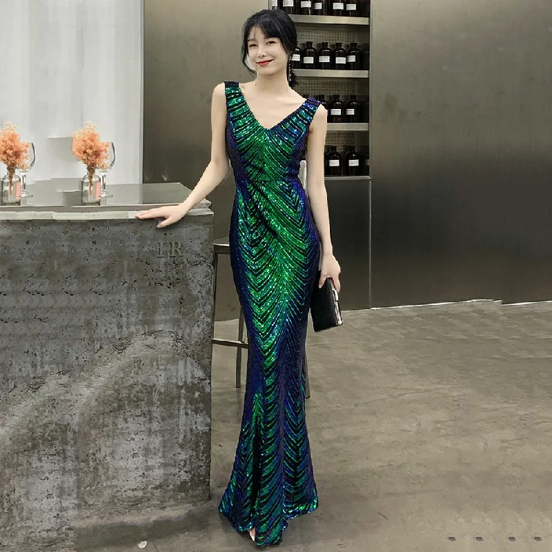 wei yin AE0240 Green Evening Dresses V-Neck Mermaid Sequined Formal Dresses Women Elegant Party Gowns 2022 Robe De Soiree Tunics Recommended stylist wei yin AE0240 Green Evening Dresses V-Neck Mermaid Sequined Formal Dresses Women Elegant Party Gowns 2022 Robe De Soiree Tunics Recommended stylist