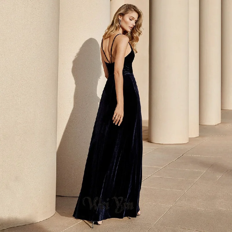 Weiyin AE0587 Beach Evening Dress Long Elegant Velour Prom Dress V Neckline Party Gowns Vintage Special Occasion Gowns Tunics Winter warm Weiyin AE0587 Beach Evening Dress Long Elegant Velour Prom Dress V Neckline Party Gowns Vintage Special Occasion Gowns Tunics Winter warm