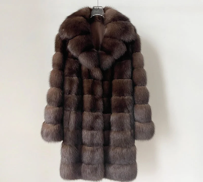 Winter Fur Coat Fur-Trimmed Winter Coat