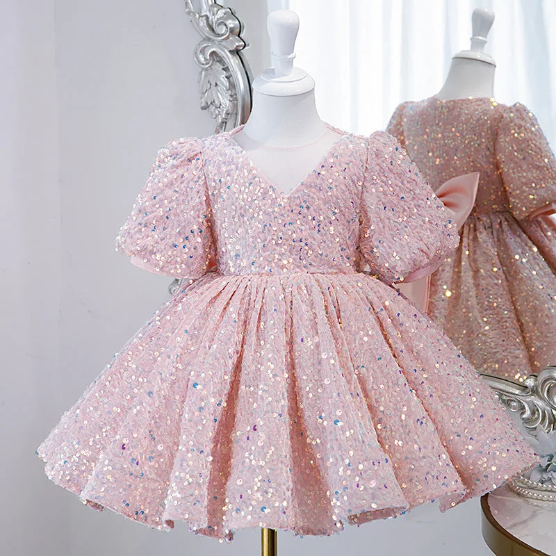 Girl Formal Dresses Baby Girl Pageant Flowers Dress Toddler Sequins Cake Birthday Party Dress Tunics Fleece cozy Girl Formal Dresses Baby Girl Pageant Flowers Dress Toddler Sequins Cake Birthday Party Dress Tunics Fleece cozy