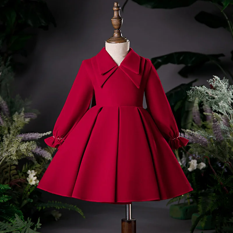 Girl Christmas Dress Baby Girl Birthday Dresses Girl Autumn Elegant Red Long Sleeve Princess Dress Tunics Wedding white Girl Christmas Dress Baby Girl Birthday Dresses Girl Autumn Elegant Red Long Sleeve Princess Dress Tunics Wedding white