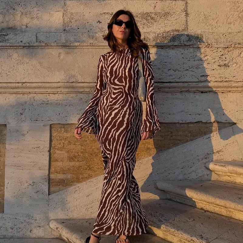 DressBetty - 2024 Elegant Chiffon Print Long Sleeve Maxi Summer Floral Dress Tunics Yoga stretchy DressBetty - 2024 Elegant Chiffon Print Long Sleeve Maxi Summer Floral Dress Tunics Yoga stretchy