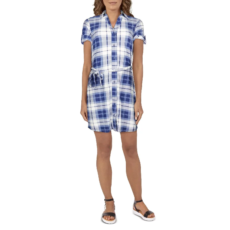 mySTYLE Women's Cool Comfort Short Sleeve Dress with Button Front Tunics Ceremony elegant mySTYLE Women's Cool Comfort Short Sleeve Dress with Button Front Tunics Ceremony elegant