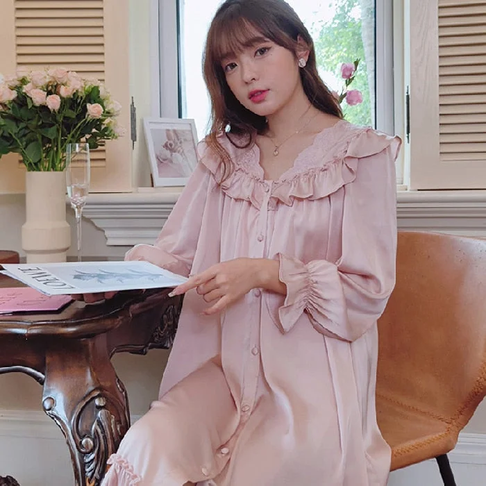 Spring Summer Nightgowns & Sleepshirts Women's Short Satin Sleepwear Home Nightshirt Women Causal Loose Ladies Long Women Dress Tunics Chinos classic Spring Summer Nightgowns & Sleepshirts Women's Short Satin Sleepwear Home Nightshirt Women Causal Loose Ladies Long Women Dress Tunics Chinos classic